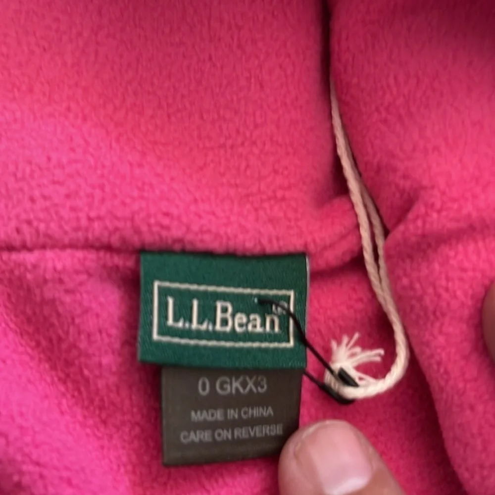 L.l. Bean Kids Girl Pink/Green With Tassel Print Beanie Hat. Size M P63/A